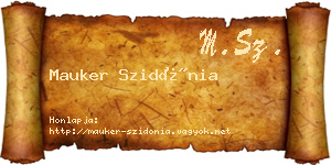 Mauker Szidónia névjegykártya